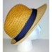 STEVE MADDEN HAT Fedora s One Size Straw With Blue Band And Cloth Brim  eb-26145259